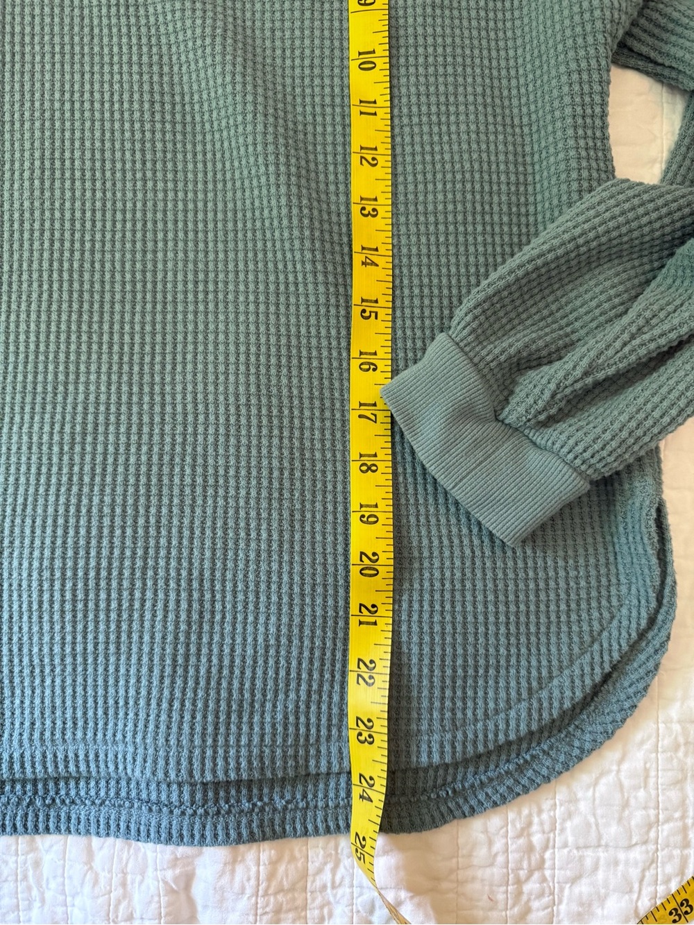 Madewell M Waffle Knit V Neck Long Sleeve Top Sweater Steely Blue NI071 - Picture 4 of 9